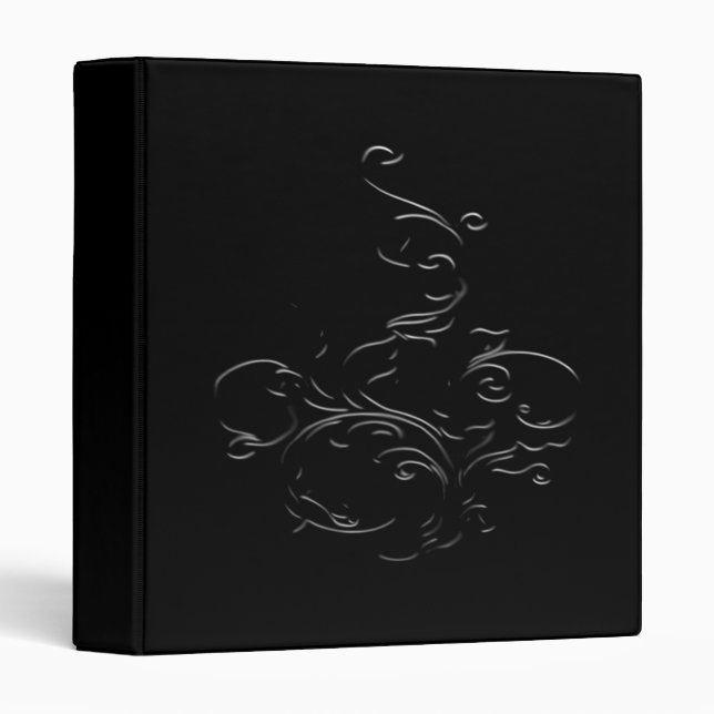 Elegant Flower Swirl Binder (Front/Spine)