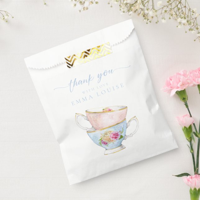 Elegant Flower Tea Bridal Brunch  Favor Bag (Sealed)