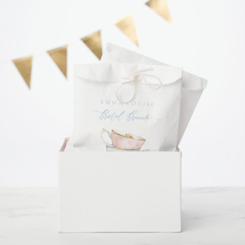 Elegant Flower Tea Bridal Brunch  Favor Bag