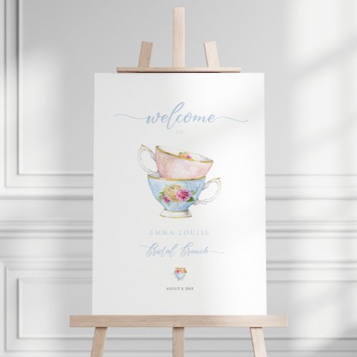 Elegant Flower Tea Bridal Brunch Foam Boards