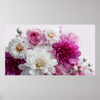 Elegant Flower Wall Art Decor – Botanical Floral A