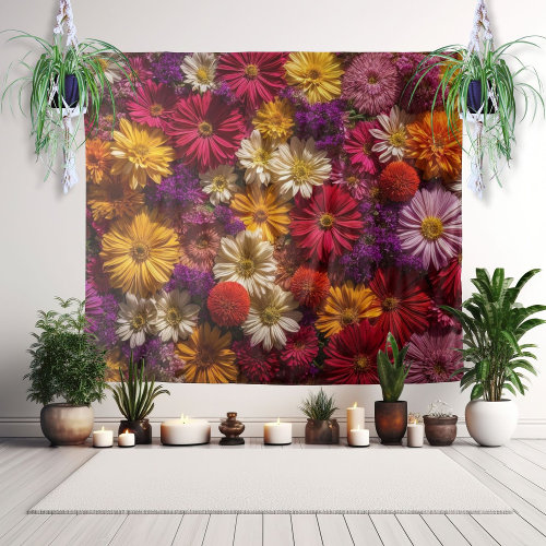 Elegant Flower Wall Tapestry Backdrop