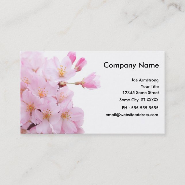 Elegant Flowers Business Card (Front)