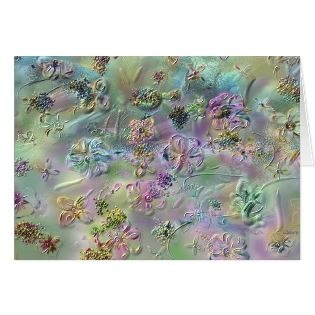 Elegant Flowers Card (Front Horizontal)