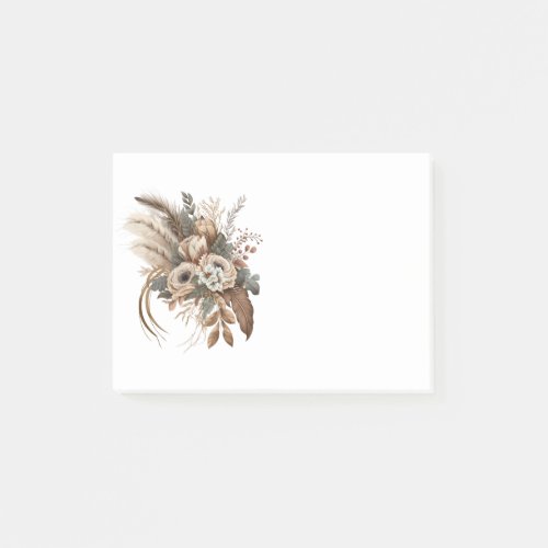 Elegant Flowers Foliage and Feathers Post_it Notes