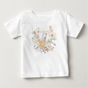 Elegant Flowers Girly Saying Baby T-Shirt