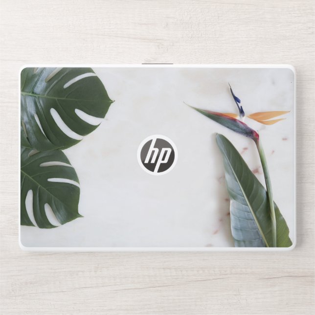 Elegant Flowers &Leaf Pattern HP Laptop Skin (Front)