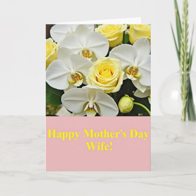 Elegant Flowers Mothers Day Card (Front)