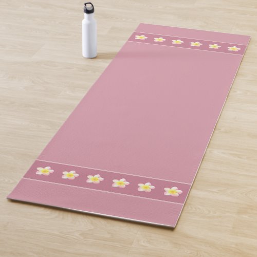 Elegant Flowers on Light Rose Gold Shades Yoga Mat