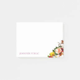 Elegant Flowers Roses Watercolor Floral Colorful Post-it Notes
