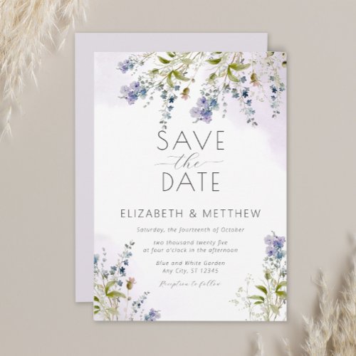 Elegant Flowers Save the Date Invitation