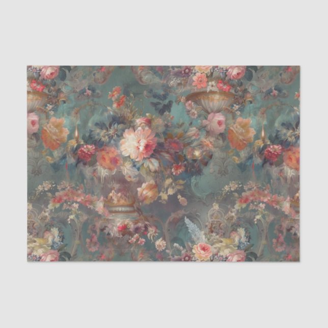 Elegant Flowers Tissue Paper (Front)