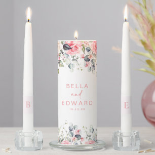 Elegant Flowers Unity Candle Set