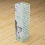 Elegant Flowers Wedding Blessing Personalized Wine Box<br><div class="desc">This personalized wedding gift box for a bottle of wine has an elegant image of white lilies and green leaves, a small message (Wishing you lots of love and happiness!) and a beautiful Apache Wedding Blessing: Now you will feel no rain, for each of you will be shelter to the...</div>