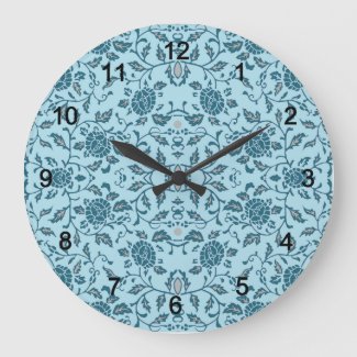 Elegant Flowery Teal Damask
