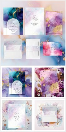 Elegant Flowing Alcohol Ink Wedding Charm