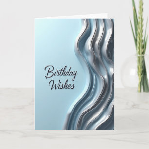 Elegant Flowing Birthday Card