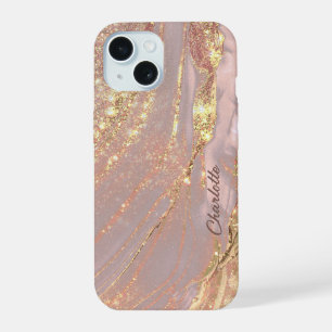 elegant fluid marble iPhone 15 case