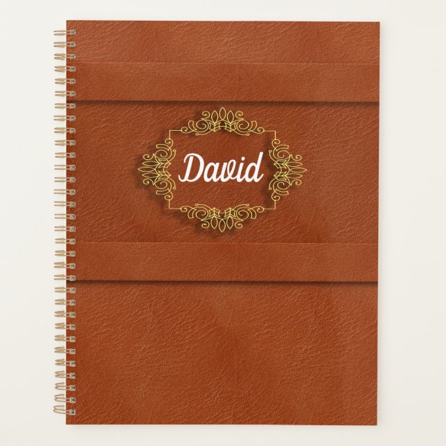 Elegant Fluorish Personalized Planner (Front)