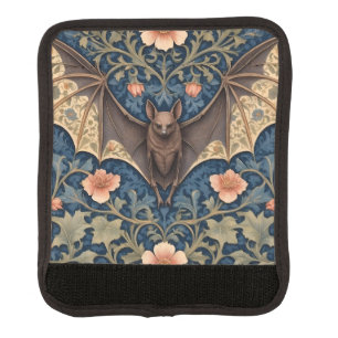 Elegant Flying Bat William Morris Inspired Floral Luggage Handle Wrap