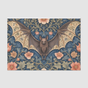 Elegant Flying Bat William Morris Inspired Floral Tissue Paper