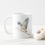 Elegant Flying Blue Herons White Coffee Mug<br><div class="desc">Elegant Flying Blue Herons White Tile.</div>