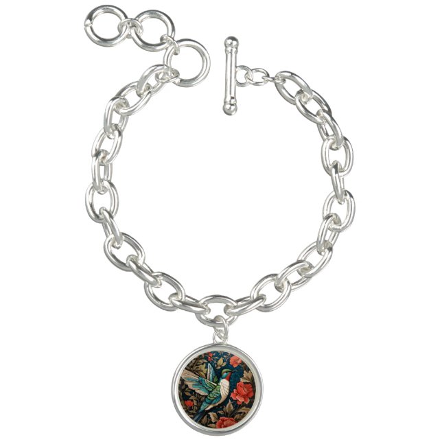 Elegant Flying Hummingbird William Morris Inspired Bracelet (Product)