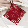 Elegant Foil Branches Merry Christmas Holiday Favor Tags