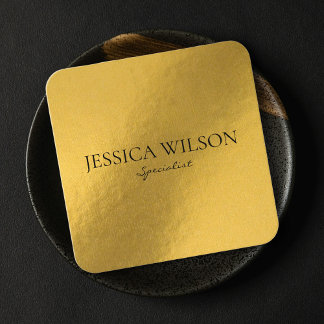 Elegant foil gold modern business card