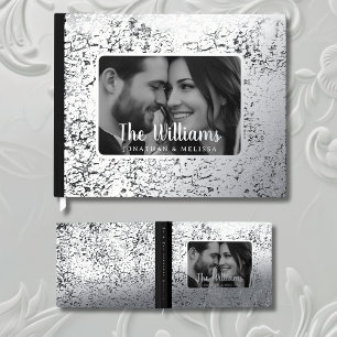 Elegant Foil Guest Book Picture Guestbook Textured
