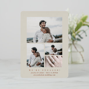 Elegant Foil Multi Photo Engagement Announcement