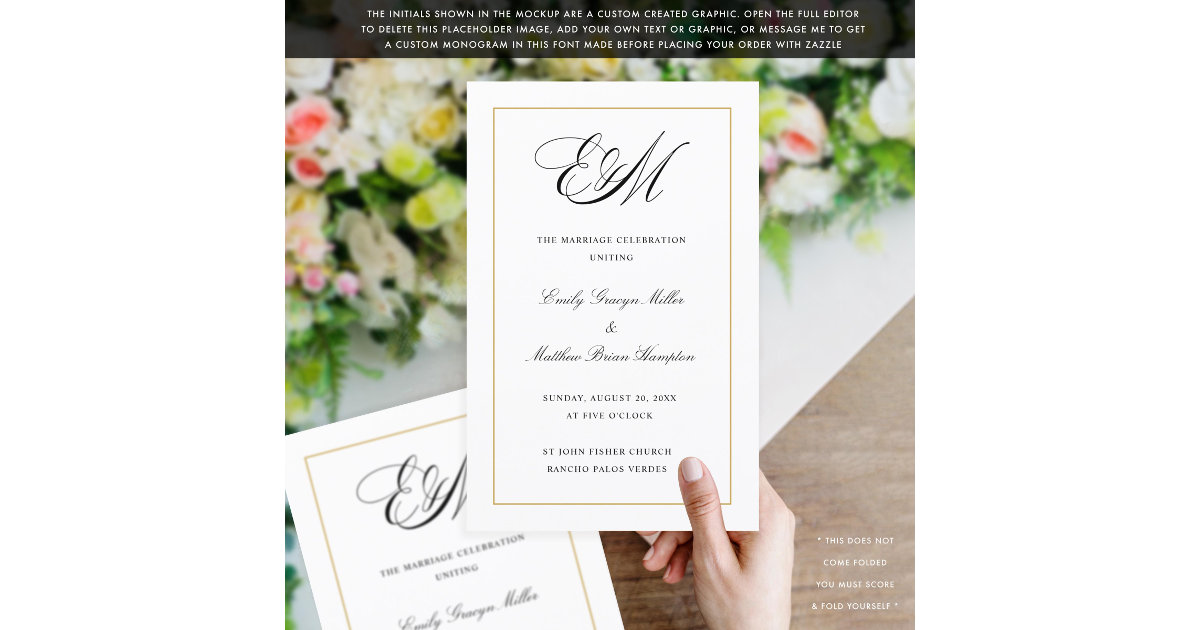 Custom Wedding Programs & Invitations