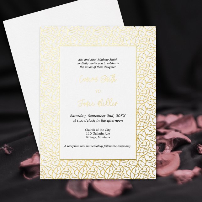 Elegant Foliage Botanical Wedding Invitation Card (Elegant Foliage Botanical Wedding Invitation Card)