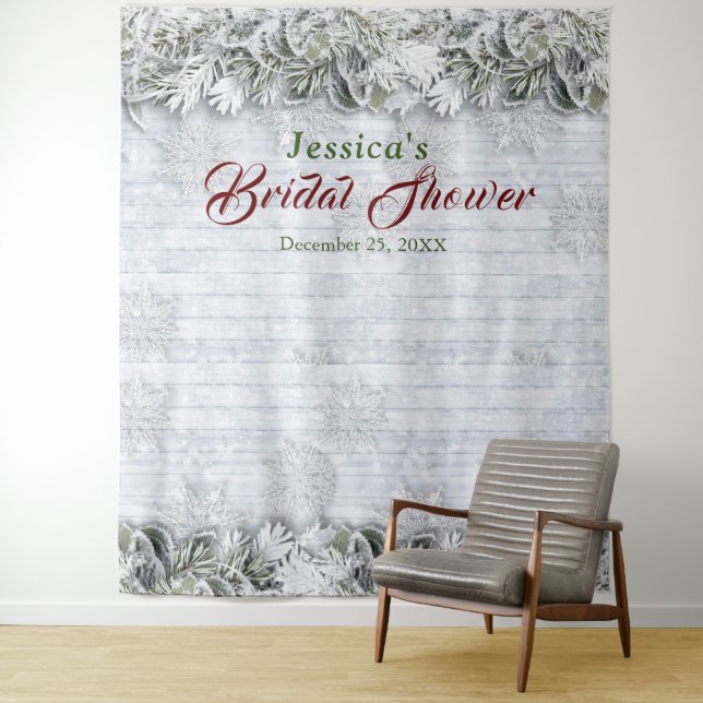 Elegant Foliage Bridal Shower Photo Booth Backdrop (In Situ)