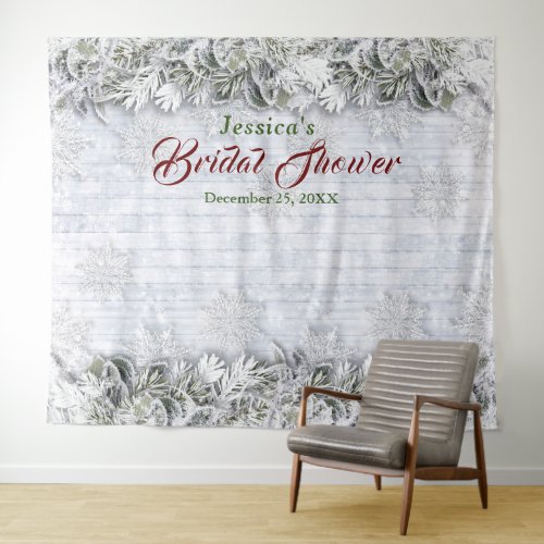 Elegant Foliage Bridal Shower Photo Booth Backdrop