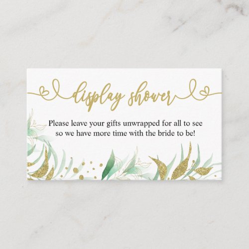 Elegant Foliage Display Shower Enclosure Card