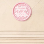 Elegant Foliage Floral Wedding Wax Seal Sticker<br><div class="desc">Celebrate in style with these elegant and very trendy wedding wax seal stickers. The design is easy to personalize with your own names and your guests will be thrilled when they see this wax seals added to the matching wedding invitations & thank you cards. Matching wedding items can be found...</div>
