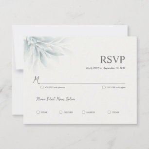 Elegant Foliage Modern RSVP Card