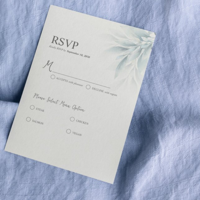 Elegant Foliage Modern RSVP Card (Creator Uploaded)