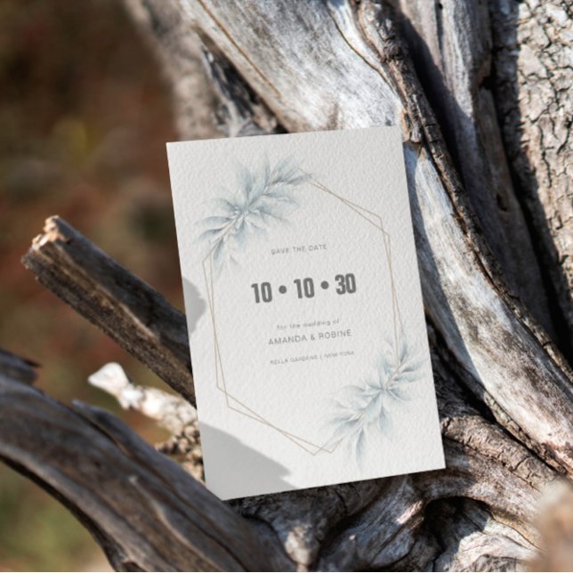Elegant Foliage Modern Save The Date (Creator Uploaded)