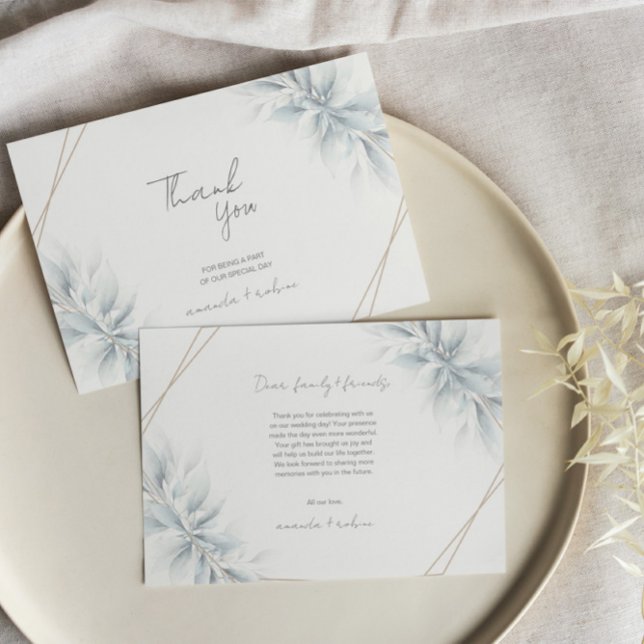 Elegant Foliage Modern Thank You Card (Creator Uploaded)