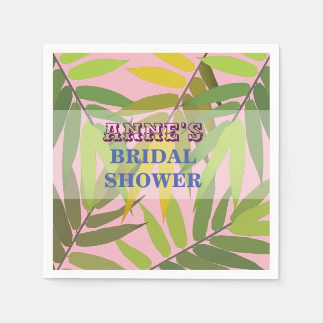 Elegant Foliage Napkins (Front)