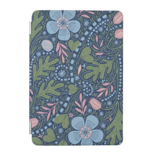 Elegant Folk Art Floral Pattern Vintage Botanical iPad Mini Cover
