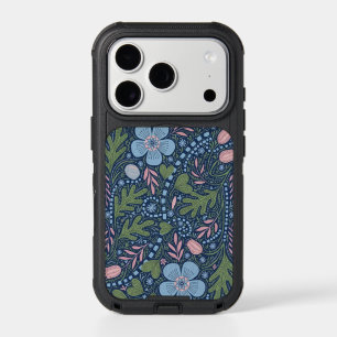 Elegant Folk Art Floral Pattern Vintage Botanical iPhone 17 Pro Case