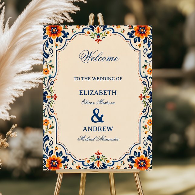 Elegant Folk Botanical Celebration Mexican Foam Board (Creator Uploaded)