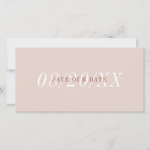 Elegant Font Minimalist Pink Terracotta Simple  Sa Save The Date