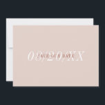 Elegant Font Minimalist Pink Terracotta Simple Save The Date<br><div class="desc">Can be fully customized to suit your needs.
© Gorjo Designs. Made for you via the Zazzle platform.

// Need help customizing your design? Got other ideas? Feel free to contact me (Zoe) directly.</div>