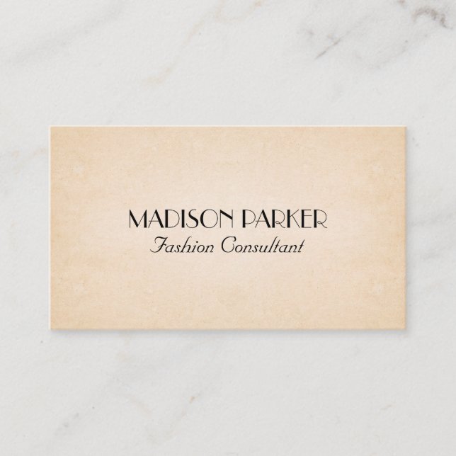 Elegant Font | Paper Texture Business Card (Front)