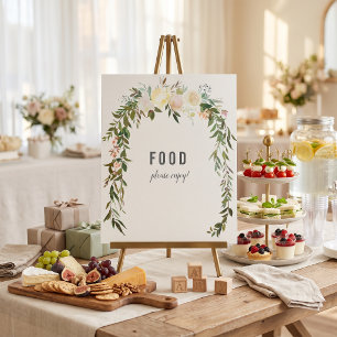Elegant Food Table Rose Baby Sprinkle Shower Poster