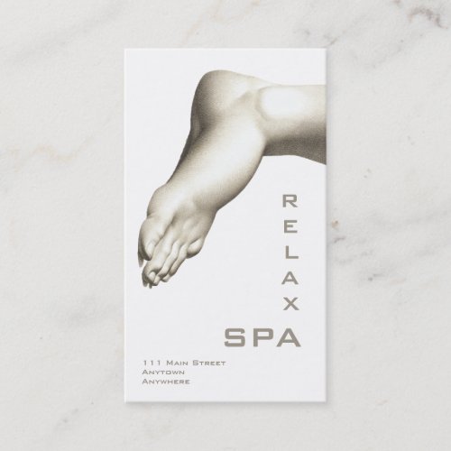 Elegant Foot - Card for SPA, Pedicure, Reflexology Business Cards